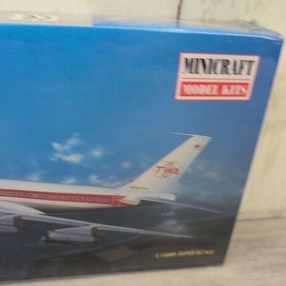 MINICRAFT BOEING 707-300 TWA JT4-D Model Airplane Kit #14454 1:144 New - Picture 2 of 7